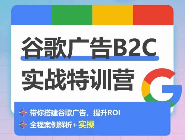 谷歌广告B2C实战特训营，500+谷歌账户总结经验，实战演示如何从0-1搭建广告账户-电脑资源自留地