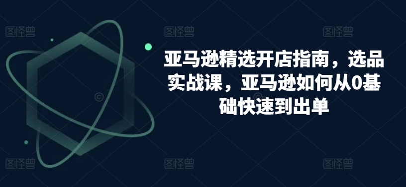 亚马逊精选开店指南，选品实战课，亚马逊如何从0基础快速到出单-电脑资源自留地