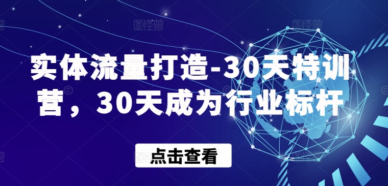 实体流量打造-30天特训营，30天成为行业标杆-电脑资源自留地