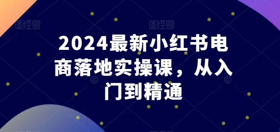 2024最新小红书电商落地实操课，从入门到精通-电脑资源自留地