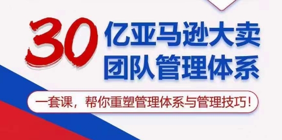 30亿亚马逊大卖团队管理体系，一套课，帮你重塑管理体系与管理技巧-电脑资源自留地