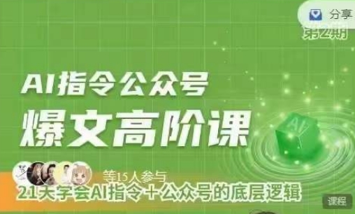 Ai指令公众号高阶课，学会ai指令+公众号的底层逻辑-电脑资源自留地