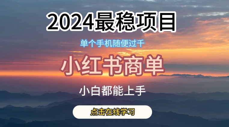 2024最稳蓝海项目，小红书商单项目，没有之一【揭秘】-电脑资源自留地