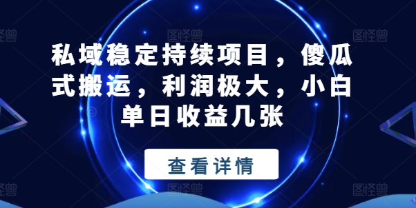 私域稳定持续项目，傻瓜式搬运，利润极大，小白单日收益几张【揭秘】-电脑资源自留地