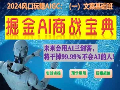 掘金AI商战宝典初级班：如何用AI做文案(实战实操 现学现用 玩赚超值)-电脑资源自留地