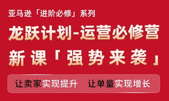 亚马逊进阶必修系列，龙跃计划-运营必修营新课，让卖家实现提升 让单量实现增长-电脑资源自留地