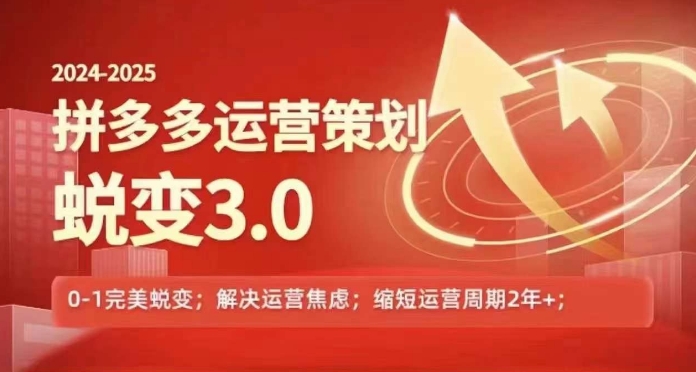 2024-2025拼多多运营策略蜕变3.0，0~1完美蜕变，解决信息焦虑-电脑资源自留地