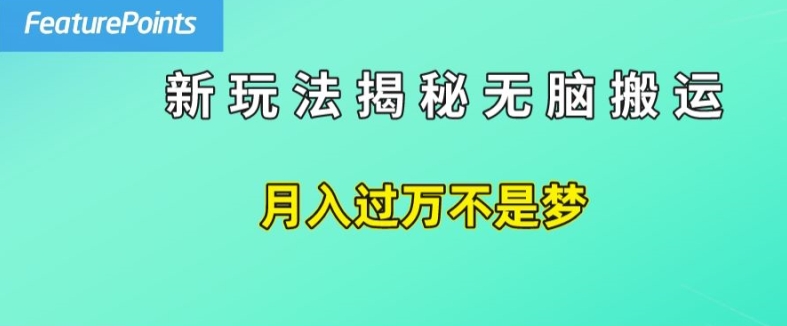 简单操作，每天50美元收入，搬运就是赚钱的秘诀【揭秘】-电脑资源自留地