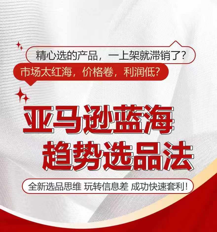 亚马逊蓝海趋势选法，全新选品思维，玩转信息差-电脑资源自留地