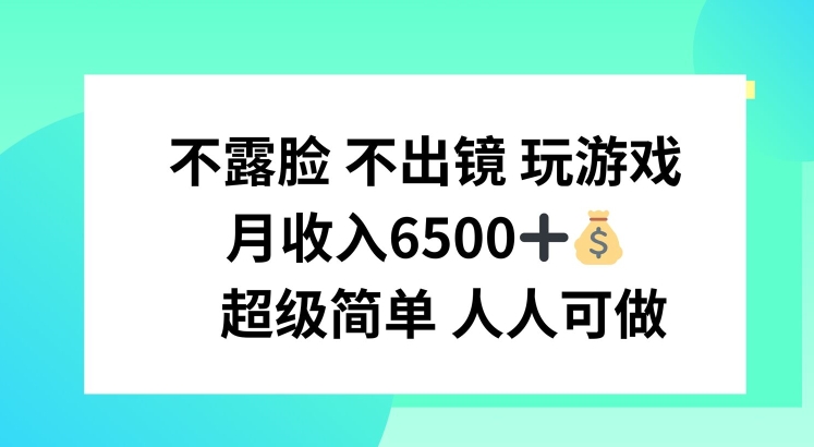 不露脸 不出境 玩游戏，月入6500 超级简单 人人可做【揭秘】-电脑资源自留地