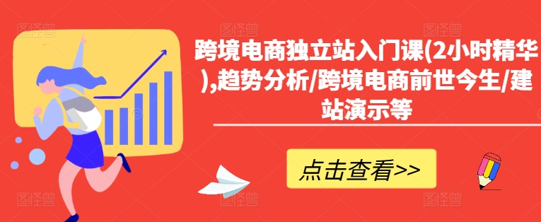 跨境电商独立站入门课(2小时精华),趋势分析/跨境电商前世今生/建站演示等-电脑资源自留地