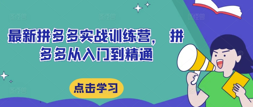 最新拼多多实战训练营， 拼多多从入门到精通-电脑资源自留地