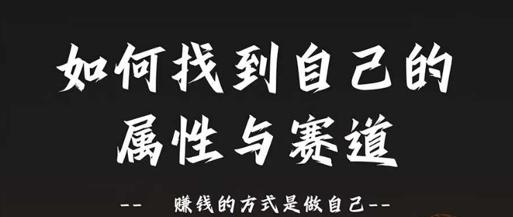 赛道和属性2.0：如何找到自己的属性与赛道，赚钱的方式是做自己-电脑资源自留地