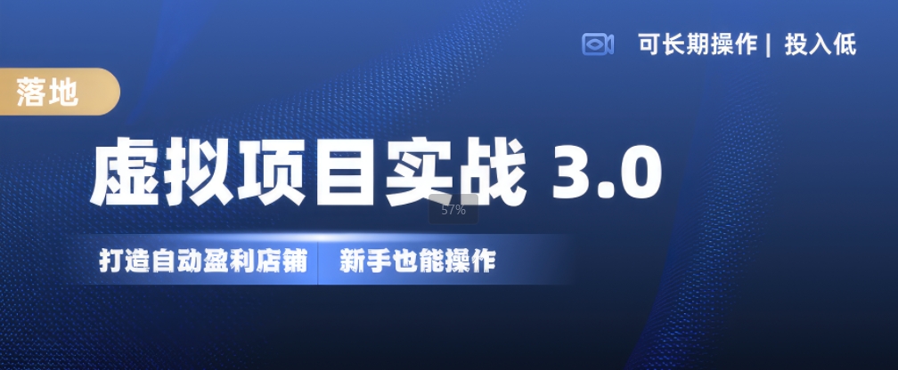 虚拟项目实战3.0，打造自动盈利店铺，可长期操作投入低，新手也能操作-电脑资源自留地