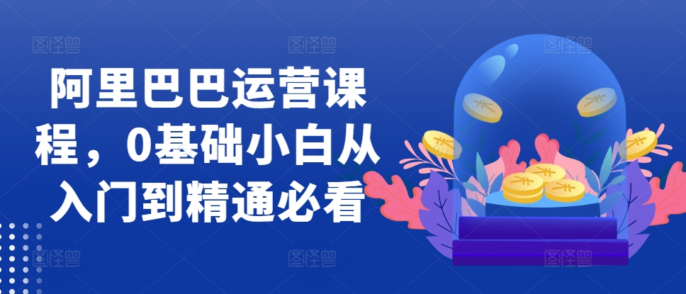 阿里巴巴运营课程，0基础小白从入门到精通必看-电脑资源自留地