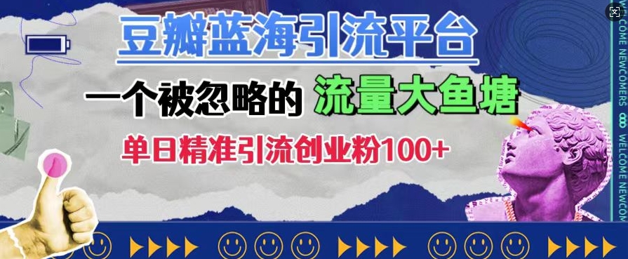 豆瓣蓝海引流平台，一个被忽略的流量大鱼塘，单日精准引流创业粉100+-电脑资源自留地