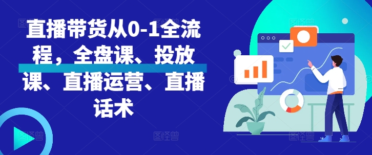 直播带货从0-1全流程，全盘课、投放课、直播运营、直播话术-电脑资源自留地