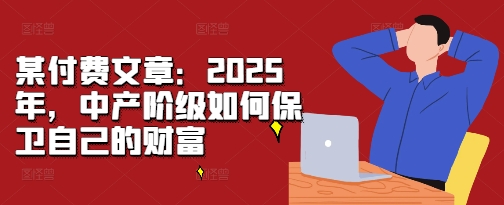 某付费文章：2025年，中产阶级如何保卫自己的财富-电脑资源自留地