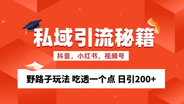 私域流量的精准化获客方法 野路子玩法 吃透一个点 日引200+ 【揭秘】-电脑资源自留地