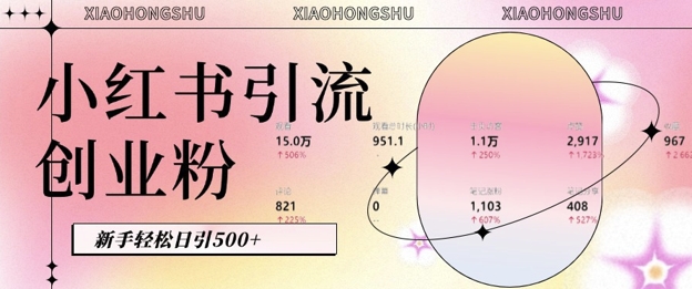 小红书私域引流无脑操作法：AI生成内容，粉丝自动转化，新手轻松日引500+创业粉-电脑资源自留地