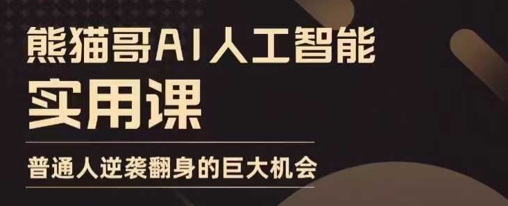AI人工智能实用课，实在实用实战，普通人逆袭翻身的巨大机会-电脑资源自留地