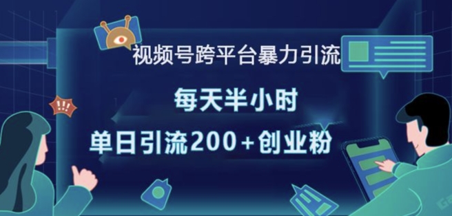 视频号跨平台暴力引流，每天半小时，单日引流200+精准创业粉-电脑资源自留地