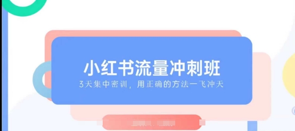 小红书流量冲刺班2025，最懂小红书的女人，快速教你2025年入局小红书-电脑资源自留地
