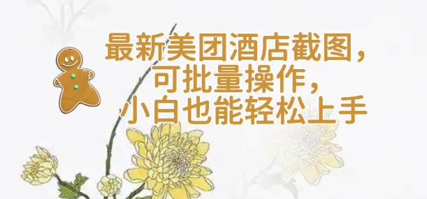 【轻云】最新美团酒店截图，可批量操作，小白也能轻松上手-电脑资源自留地