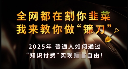 知识付费如何做到月入过W+，2025我来教你做“镰刀”【揭秘】-电脑资源自留地