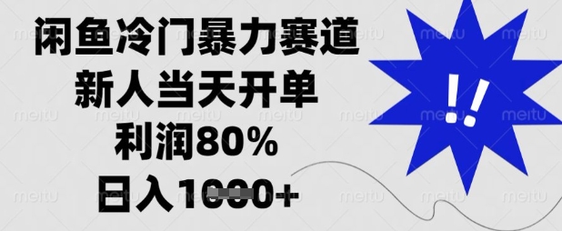 闲鱼冷门暴力赛道，新人当天开单，利润80%，日入数张【揭秘】-电脑资源自留地