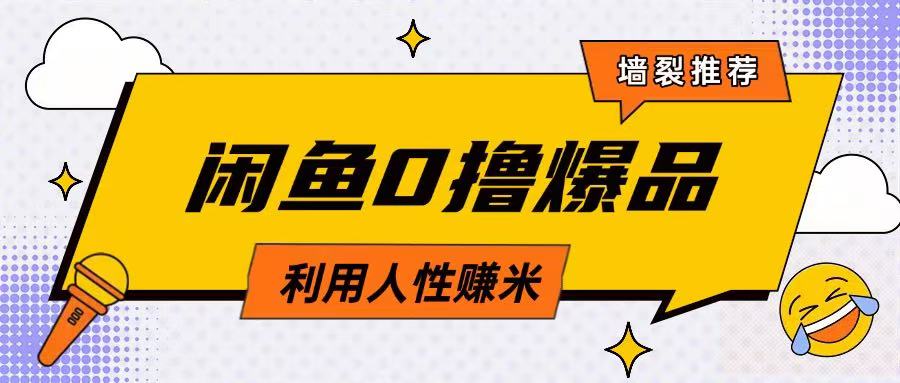 咸鱼0撸玩法利用人性售卖商品达到日挣2张的效果-电脑资源自留地