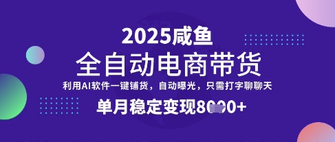 全网首发【闲鱼全自动电商带货】三年磨一剑，一朝露锋芒，单月稳定变现8k+【揭秘】-电脑资源自留地