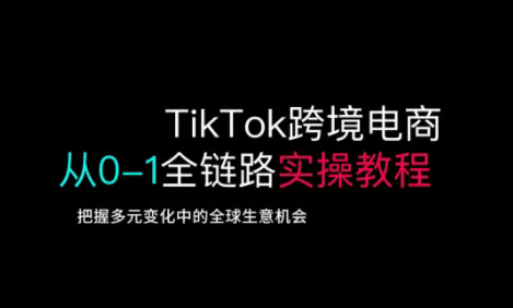 TikTok跨境电商从0-1全链路全方位实操教程，把握多元变化中的全球生意机会-电脑资源自留地