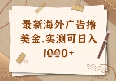 最新海外广告联盟挂机撸美金项目，实测可日入多张【揭秘】-电脑资源自留地