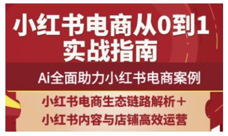 2025小红书电商全链路运营，Ai全面助力小红书电商案例-电脑资源自留地