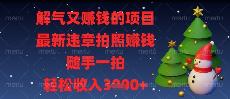 解气又挣钱的项目，最新违章拍照挣钱，随手一拍，轻松收入多张【揭秘】-电脑资源自留地