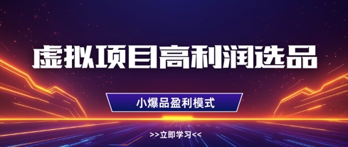 虚拟项目高利润选品方法，做好单店利润1W+，可多店倍增利润-电脑资源自留地