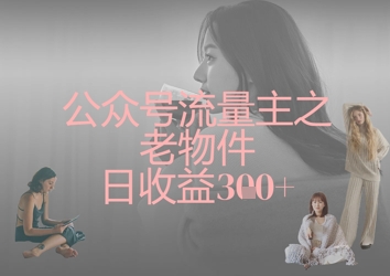 公众号流量主之老物件日收益300+-电脑资源自留地