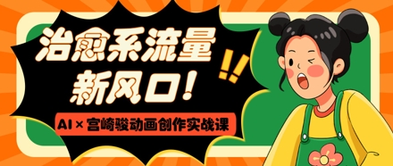 治愈系流量新风口，AI+宫崎骏动画创作实战课，从0到1打造爆款视频-电脑资源自留地