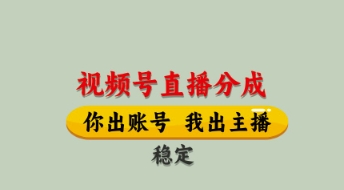 视频号直播分成，全程托管招募，单月轻松变现8k【揭秘】-电脑资源自留地