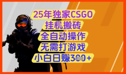 25年独家CSGO挂G搬砖，全自动操作，无需打游戏，小白日入3张+【揭秘】-电脑资源自留地