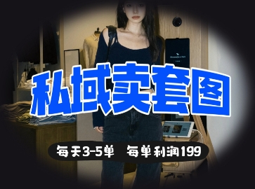 私域卖套图每天3-5单，每单利润99-电脑资源自留地