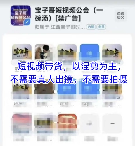 宝子哥头部团队短视频带货，以混剪为主，不需要真人出镜，不需要拍摄-电脑资源自留地