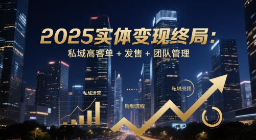 2025实体变现终局：私域高客单+发售+团队管理-电脑资源自留地
