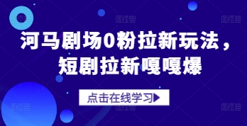 河马剧场0粉拉新玩法，短剧拉新嘎嘎爆-电脑资源自留地