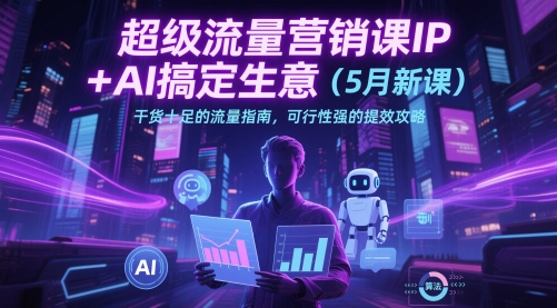 超级流量营销课IP+AI搞定生意（5月新课）干货十足的流量指南，可行性强的提效攻略-电脑资源自留地