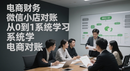 电商财务微信小店对账，从0到1系统学习电商对账-电脑资源自留地