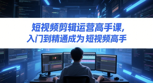 短视频剪辑运营高手课，入门到精通成为短视频高手-电脑资源自留地