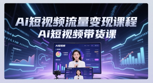 Ai短视频流量变现课程，Ai短视频带货课-电脑资源自留地