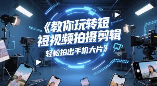 教你玩转短视频拍摄剪辑，轻松拍出手机大片-电脑资源自留地